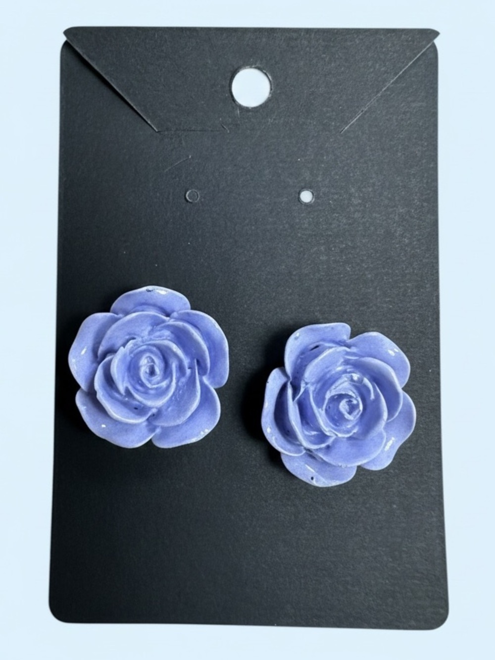 Lavender Rose Floral Stud Earrings - Women Jewelry